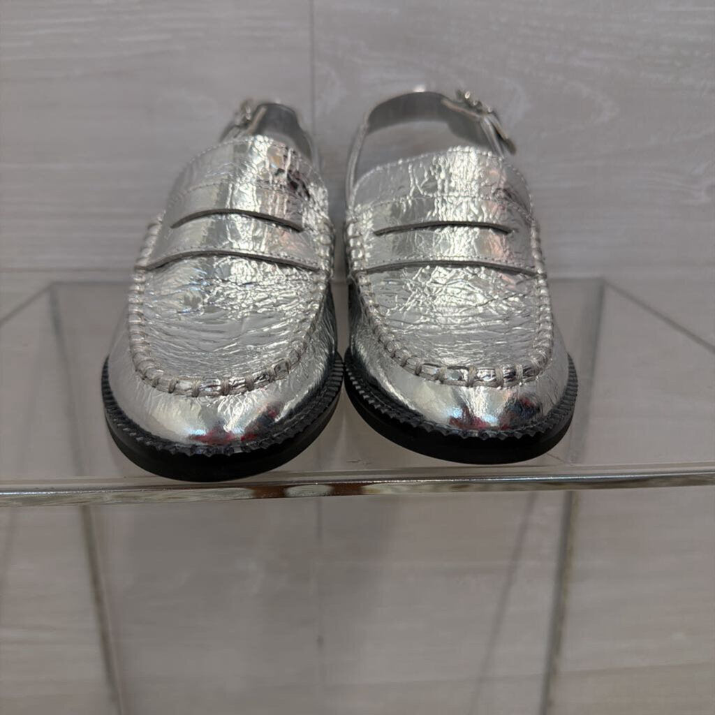 Dolce Vita Silver Heeled Loafers 8.0