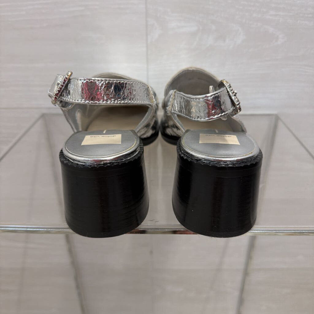 Dolce Vita Silver Heeled Loafers 8.0