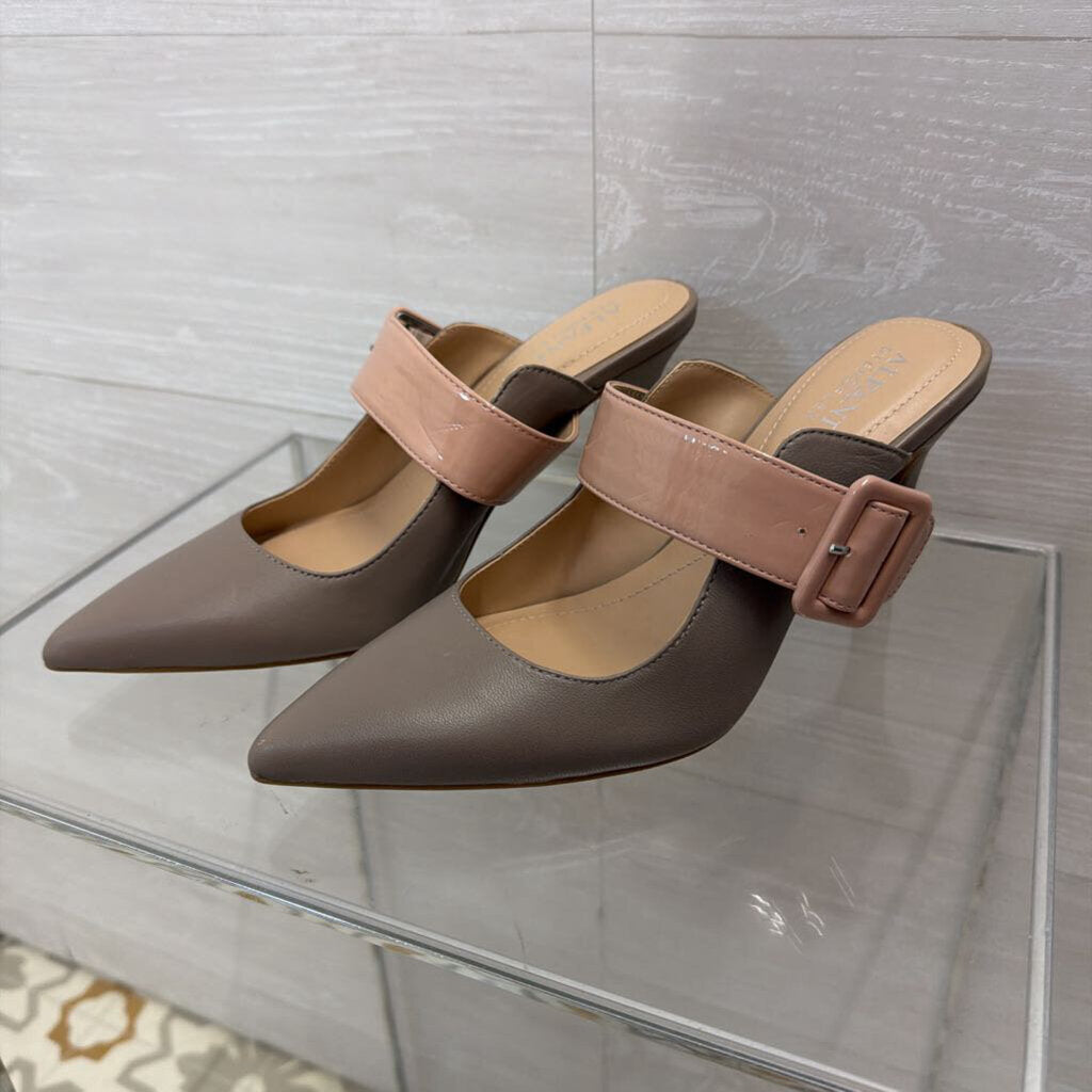Grey/Beige Alfani Pointed Toe Heels 8