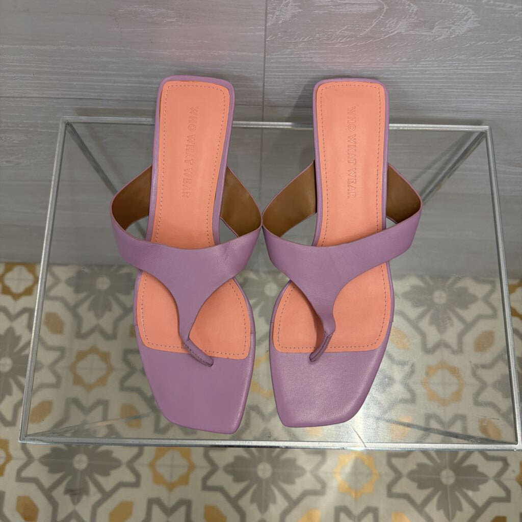 Who What Wear Purple Thong Sandals 8