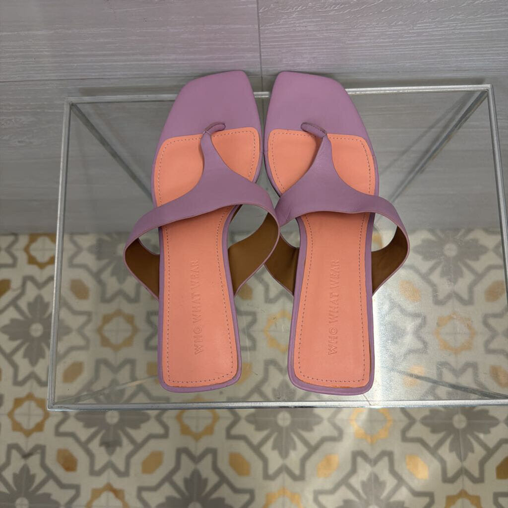 Who What Wear Purple Thong Sandals 8