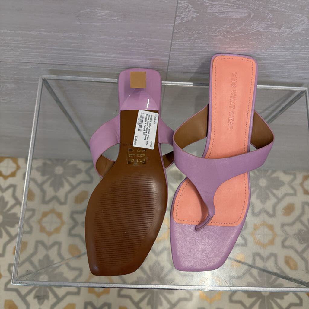 Who What Wear Purple Thong Sandals 8