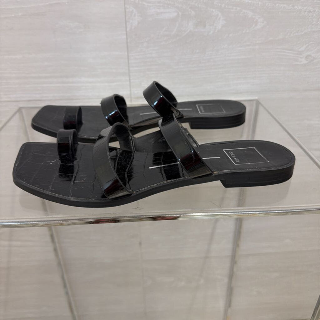 Dolce Vita Black Slide Sandals 8