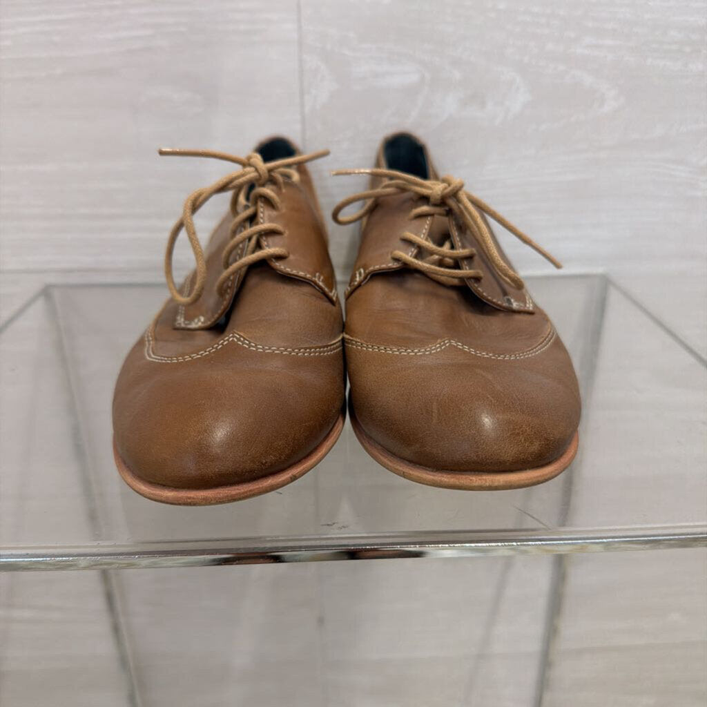 Hinge Brown Leather Oxford Shoes 8.5
