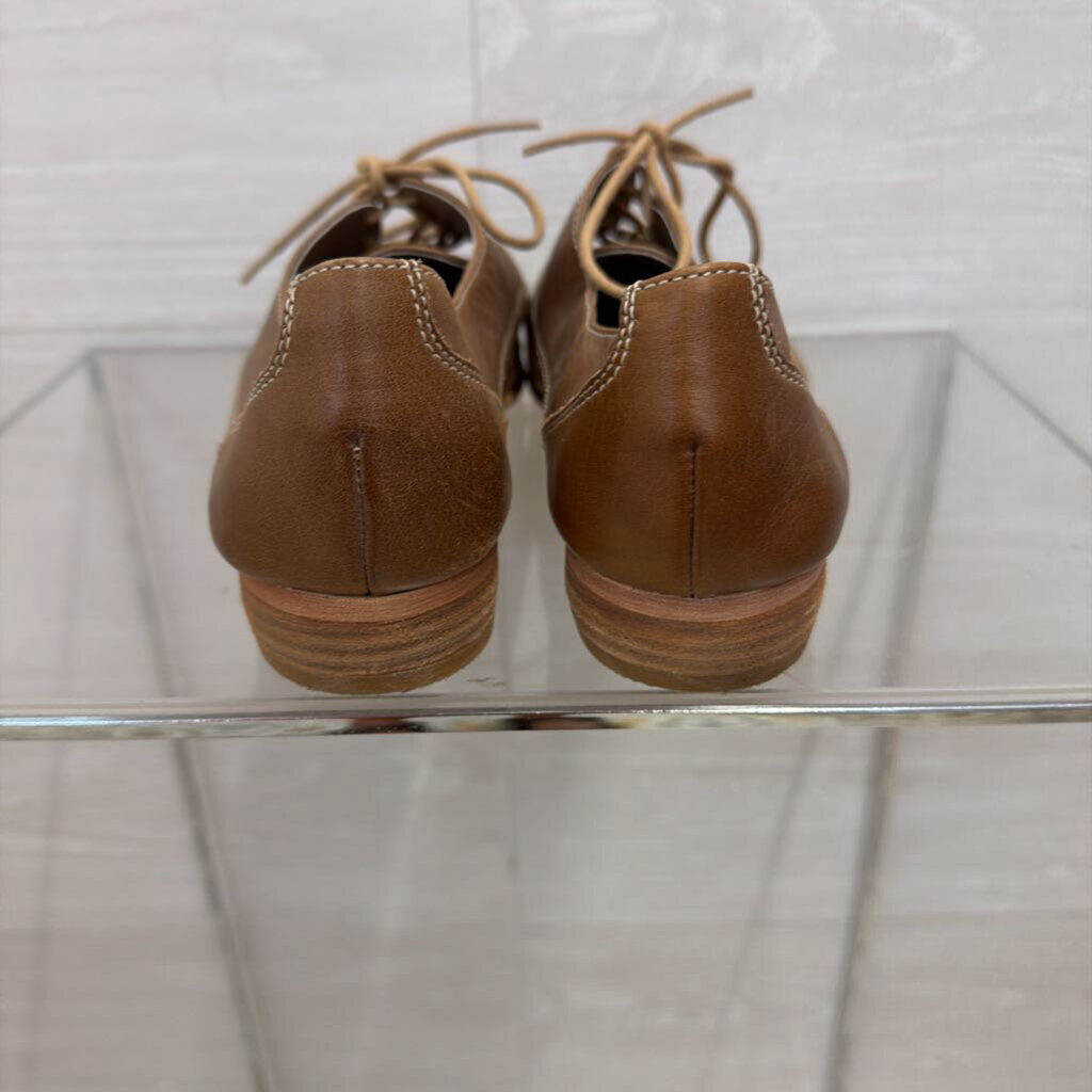 Hinge Brown Leather Oxford Shoes 8.5