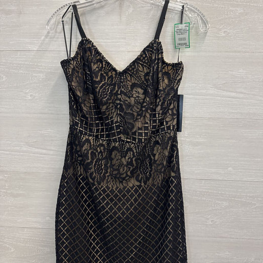 Lulu's Black Ruched Midi Fitted Dress Large