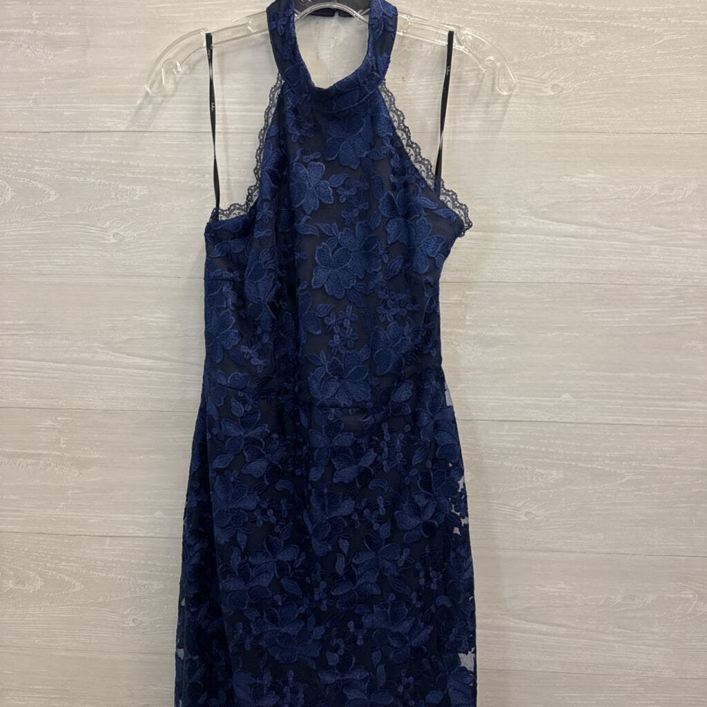 Lulu's Navy Lace Halter Midi Dress Large