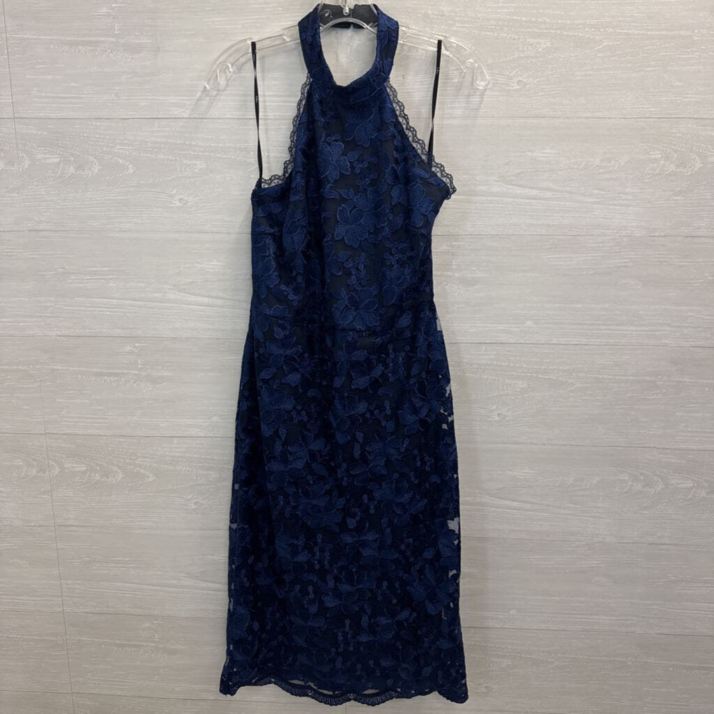 Lulu's Navy Lace Halter Midi Dress Large