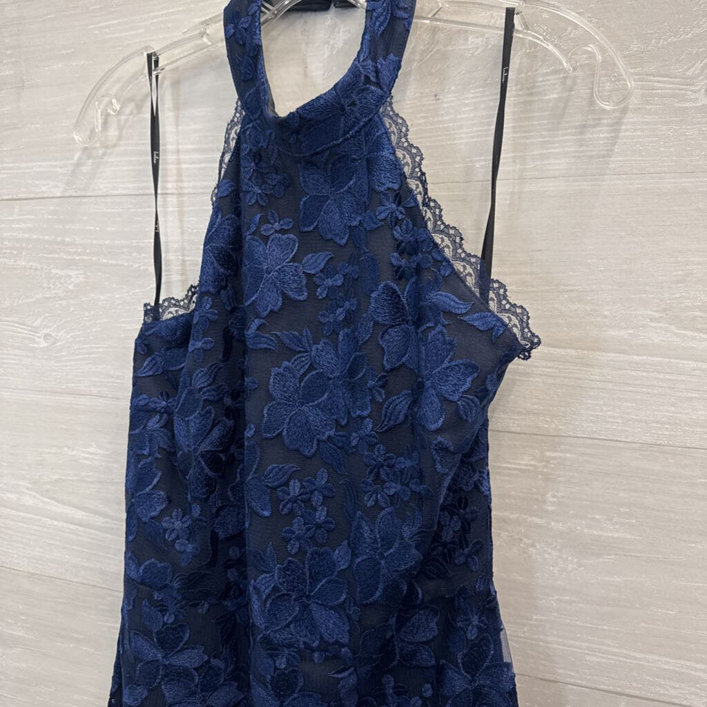 Lulu's Navy Lace Halter Midi Dress Large
