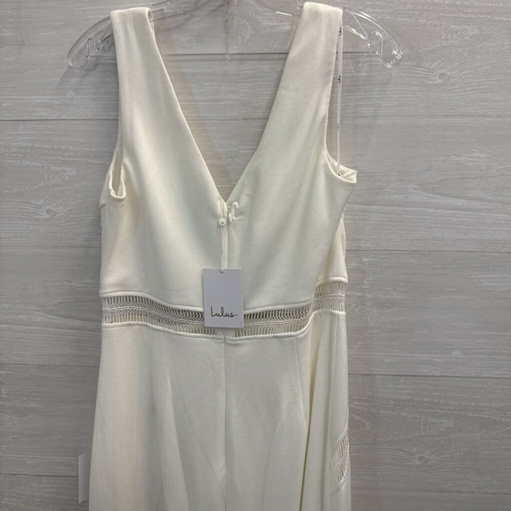 Lulu's Crepe Long Formal with Cutouts Large