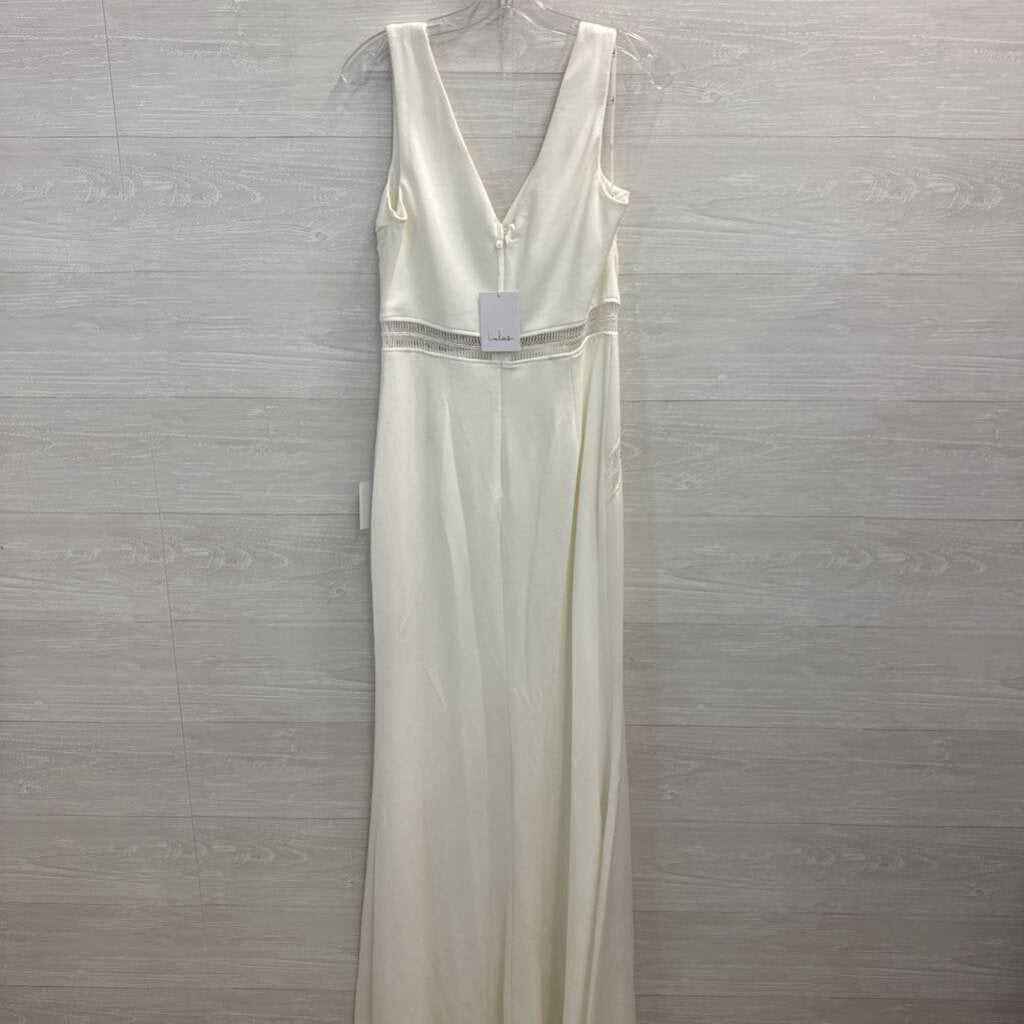 Lulu's Crepe Long Formal with Cutouts Large