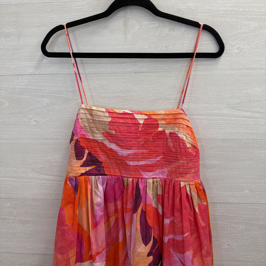 Pink Baby Doll Printed Dress Medium