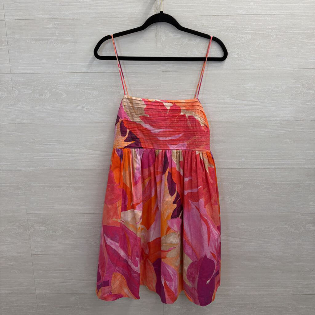 Pink Baby Doll Printed Dress Medium