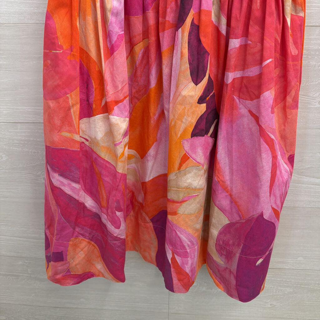 Pink Baby Doll Printed Dress Medium