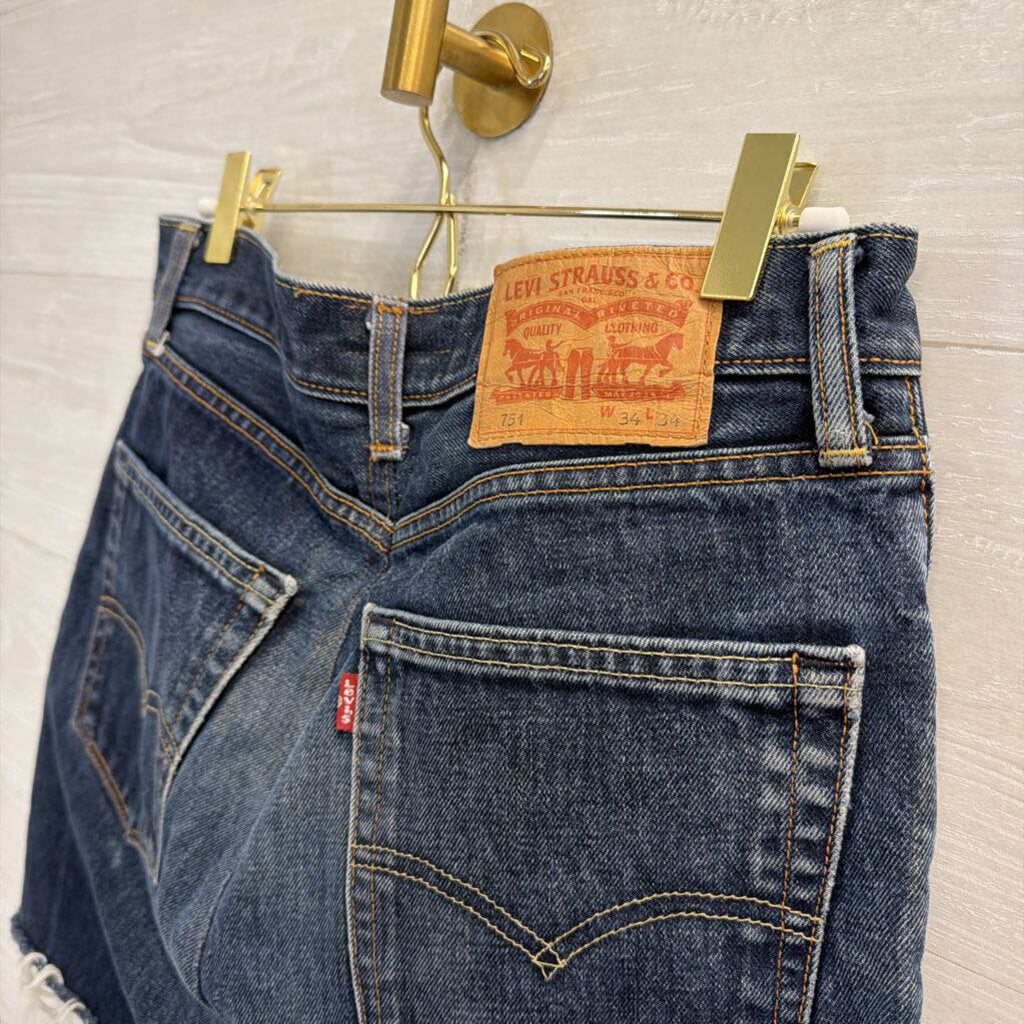 Levi Dark Wash Denim Skirt 34