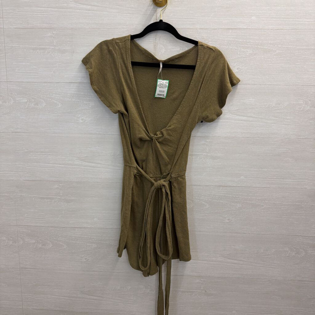 Free People Olive Green Romper Small