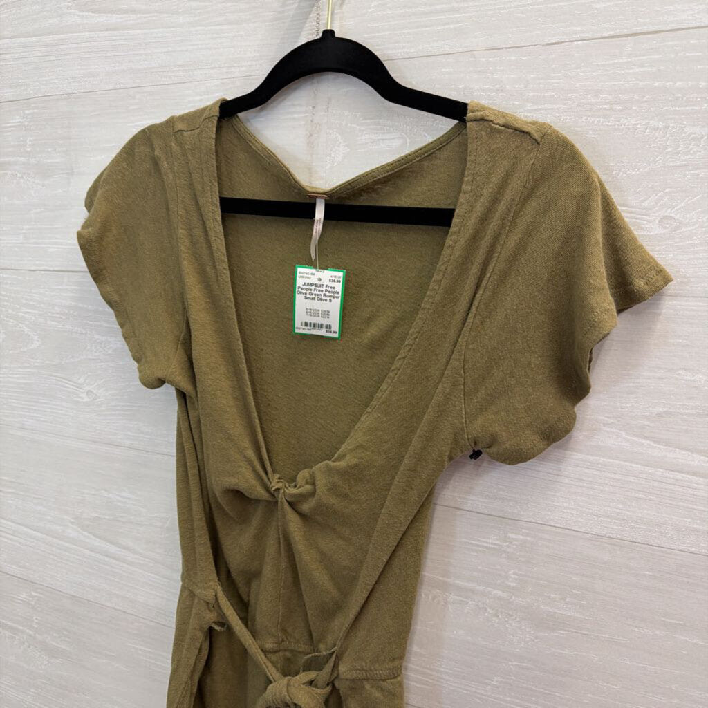 Free People Olive Green Romper Small