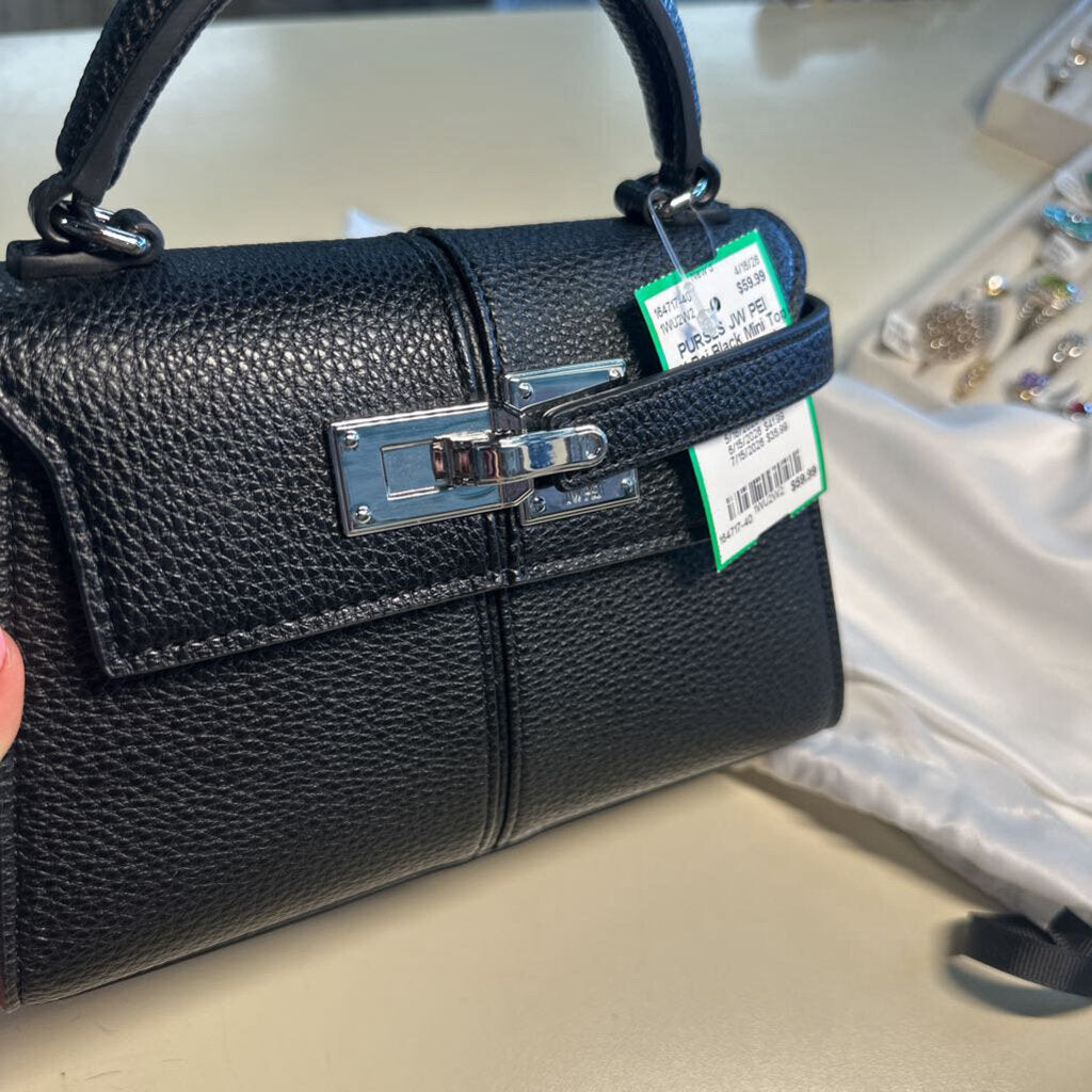 JW Pei Black Mini Top Handle Bag