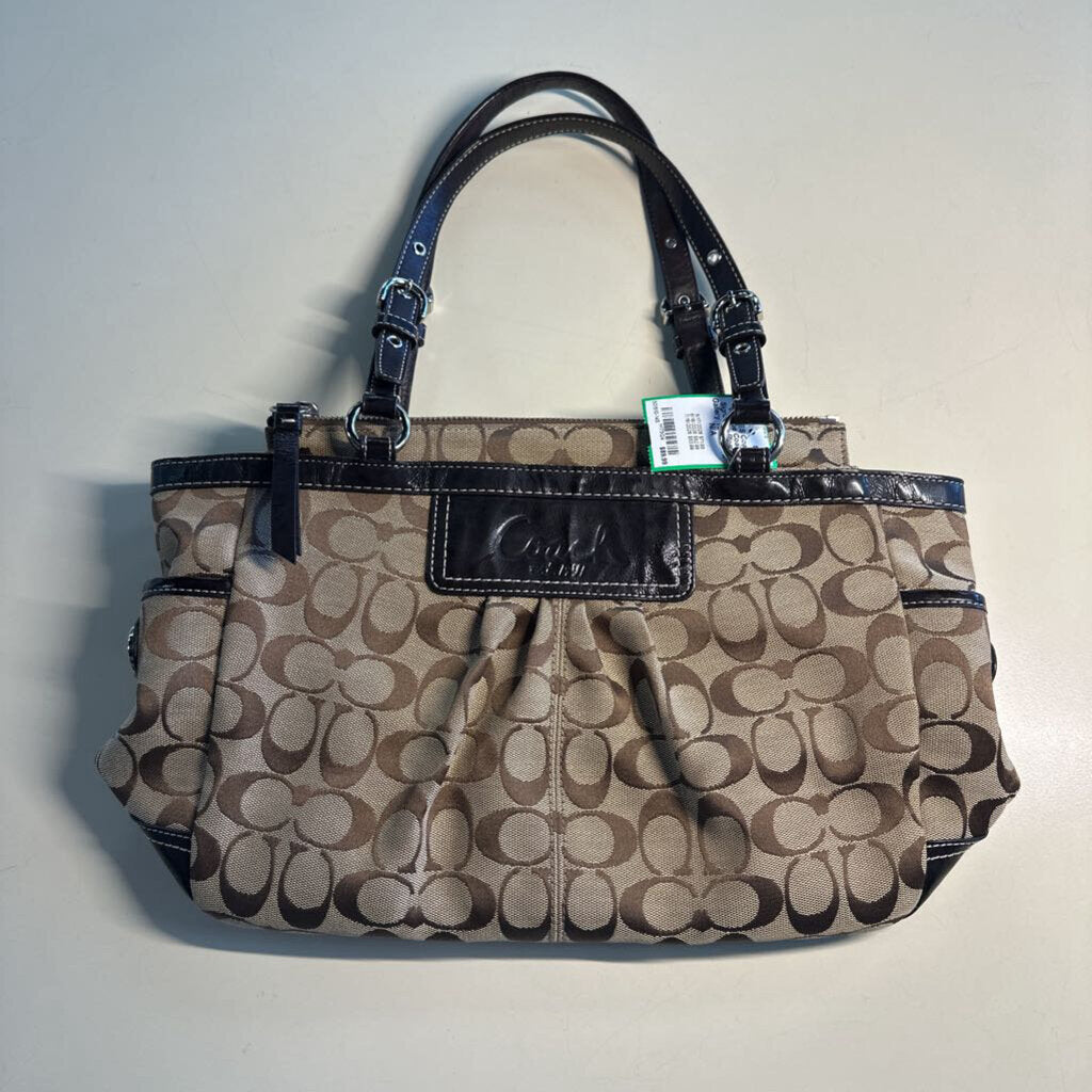 Vintage Coach Signature Pleated Gallery Tote