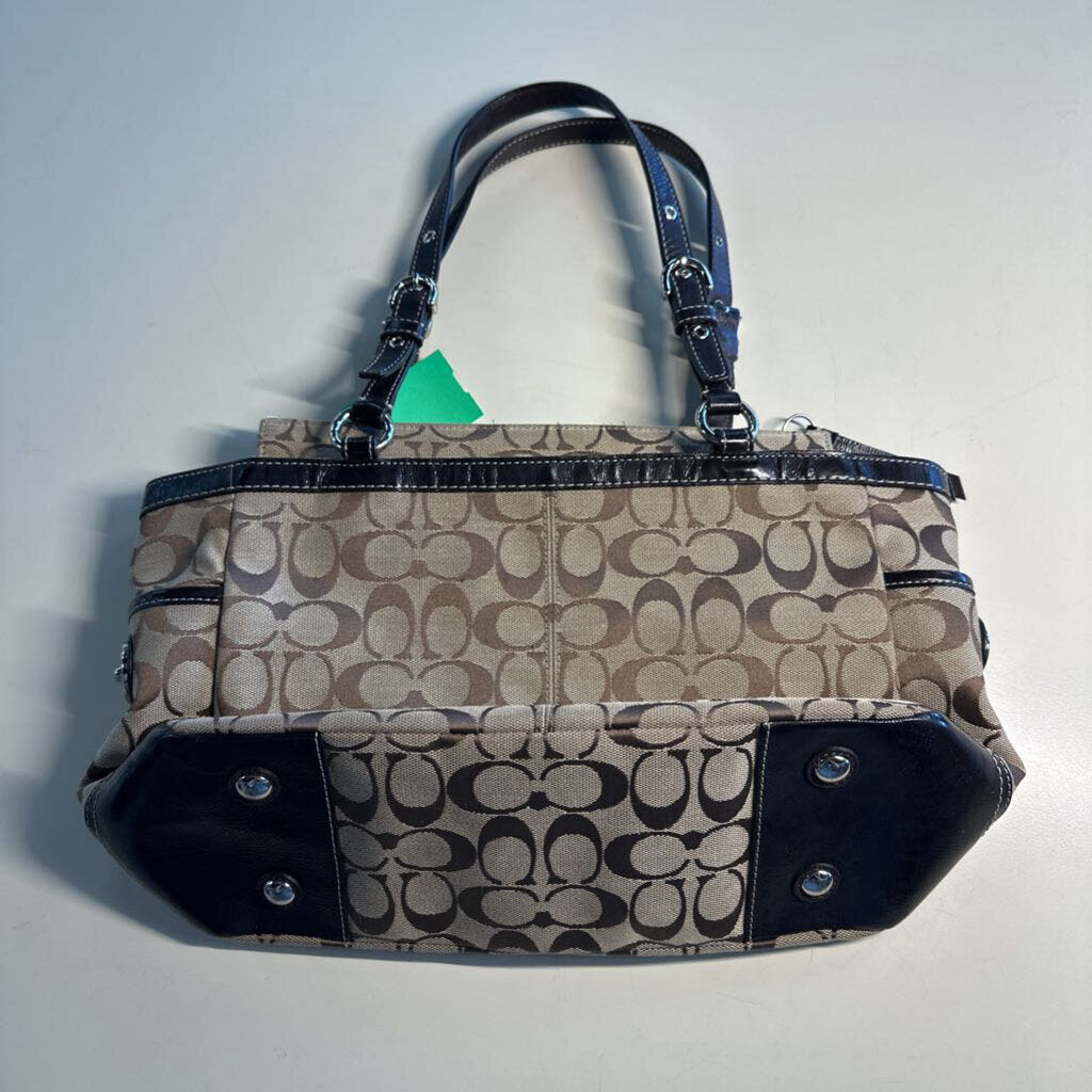 Vintage Coach Signature Pleated Gallery Tote