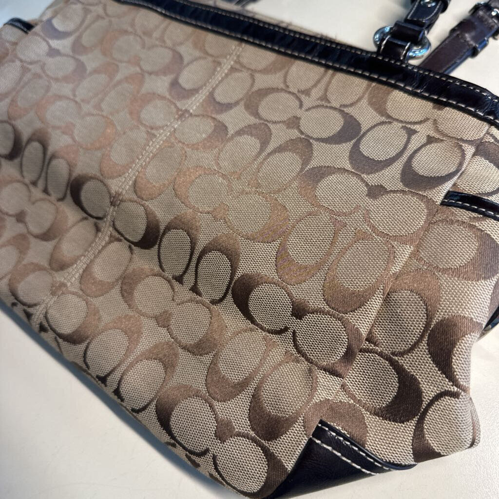 Vintage Coach Signature Pleated Gallery Tote