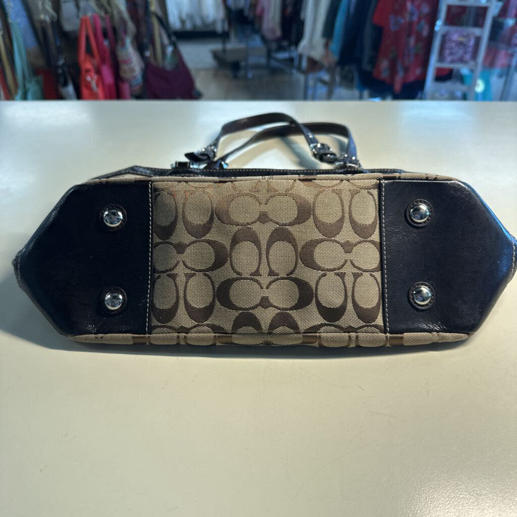 Vintage Coach Signature Pleated Gallery Tote