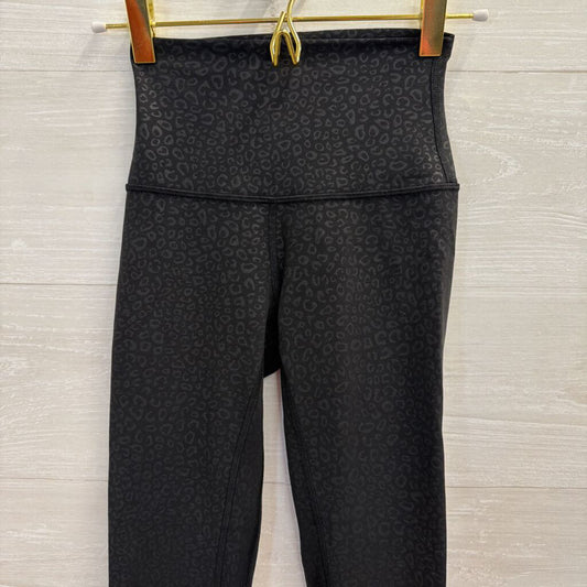 Lululemon Black Printed Cropped Leggings 0