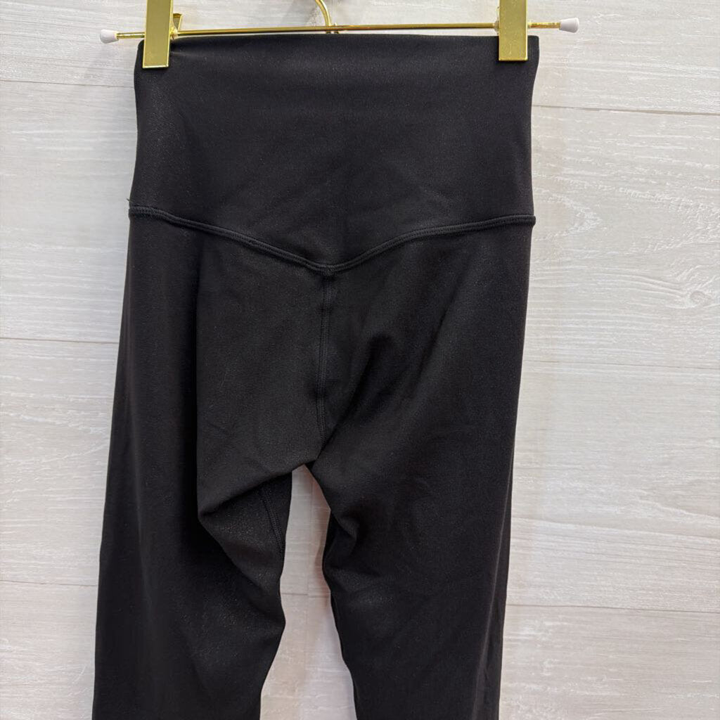 Lululemon Black Shimmer Cropped Leggings 0