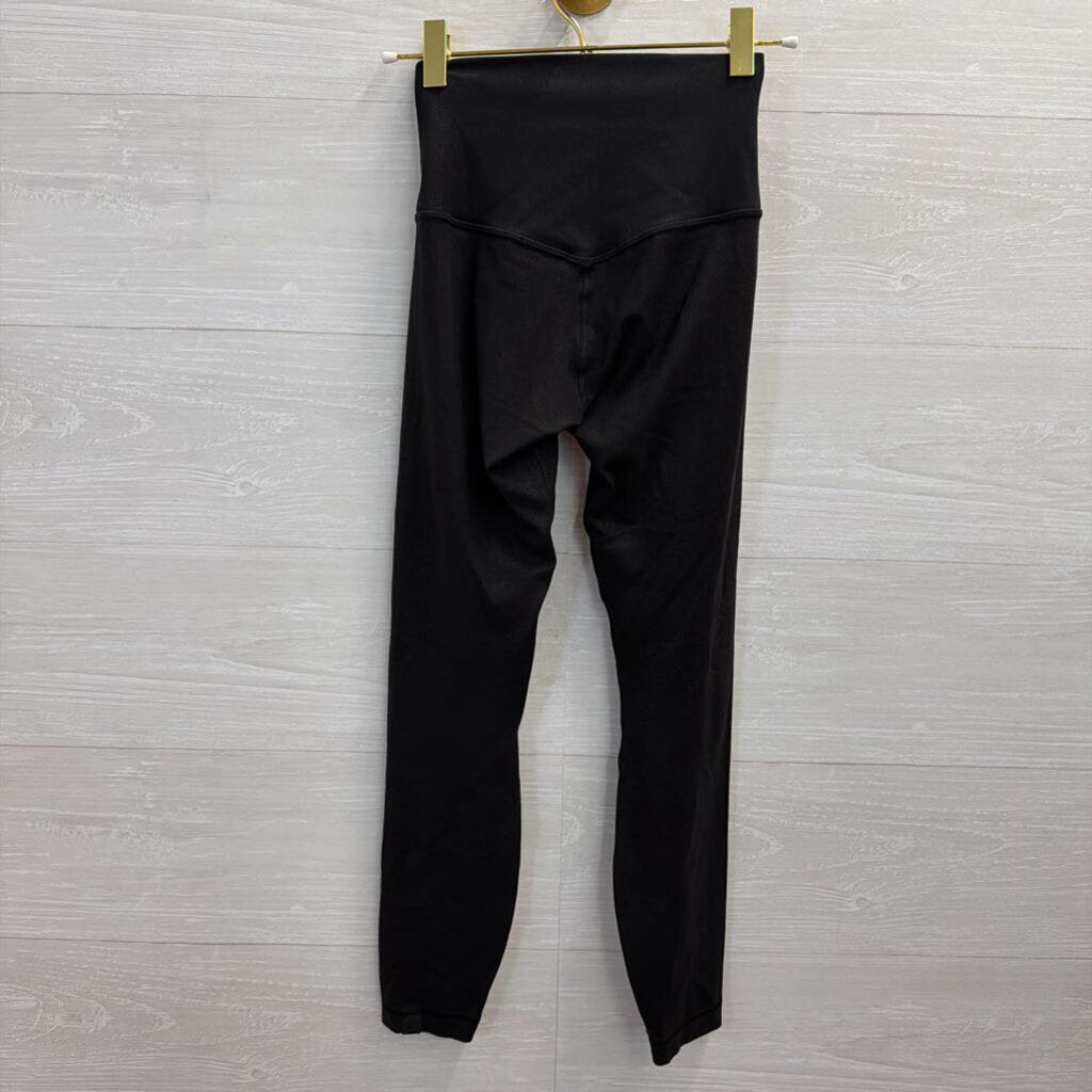 Lululemon Black Shimmer Cropped Leggings 0