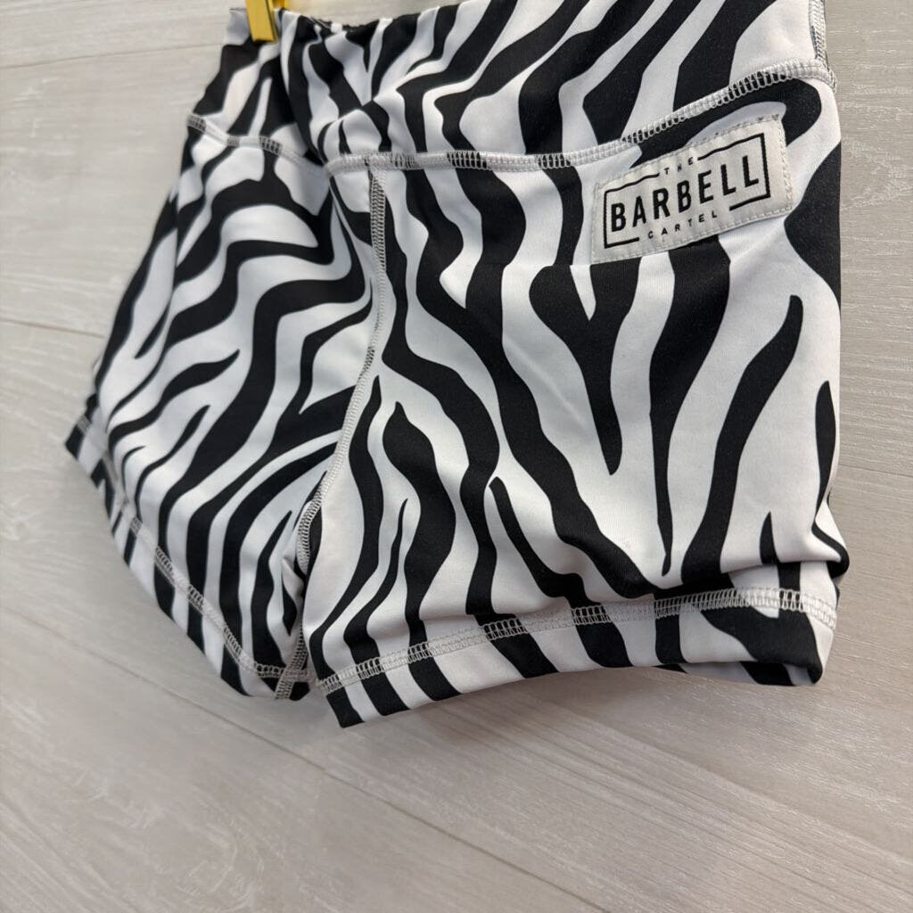 Barbell Zebra Print Comp Shorts Medium