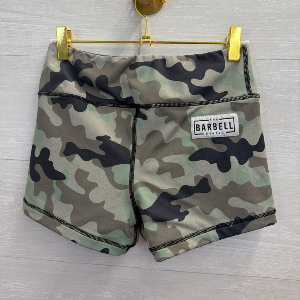 Barbell Camo Print Comp Shorts Medium