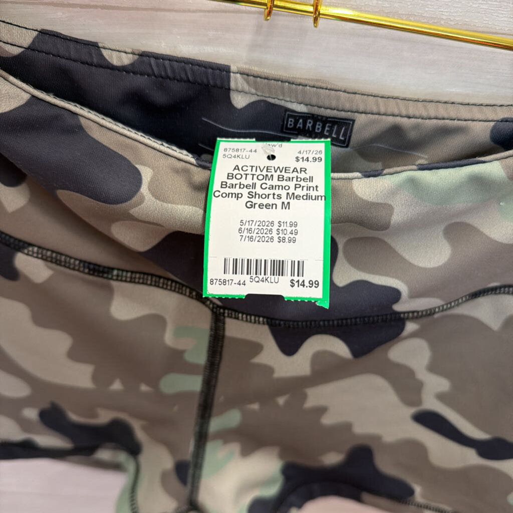 Barbell Camo Print Comp Shorts Medium