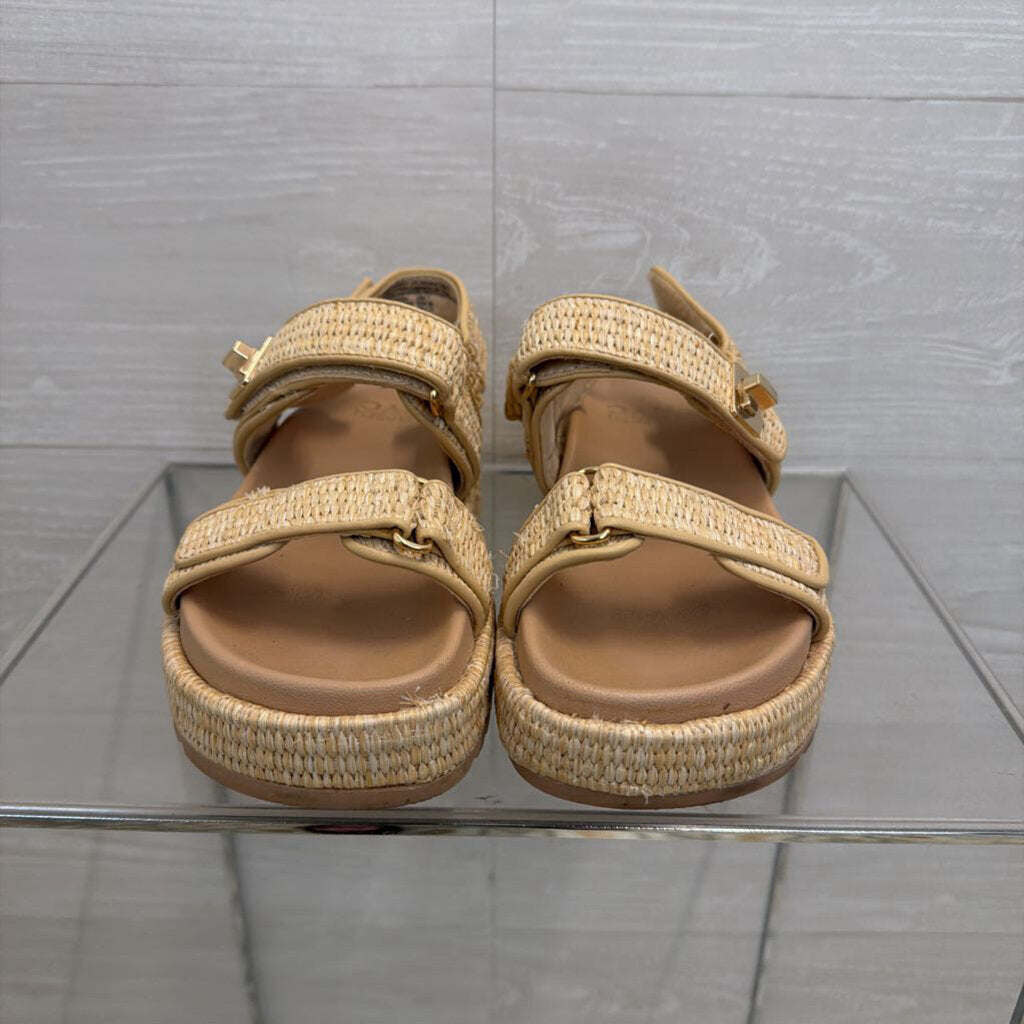 Madden NYC Raffia Flatform Sandals 7