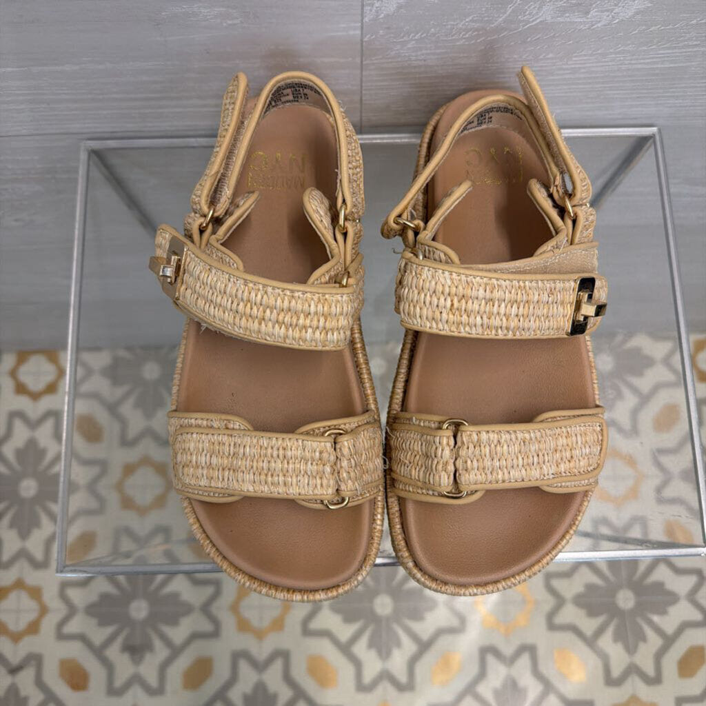 Madden NYC Raffia Flatform Sandals 7