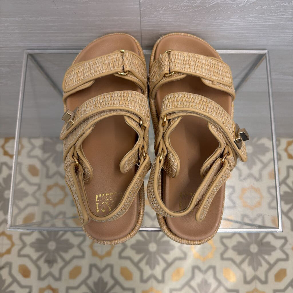 Madden NYC Raffia Flatform Sandals 7