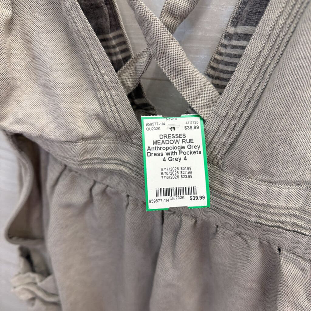 Anthropologie Grey Dress with Pockets 4