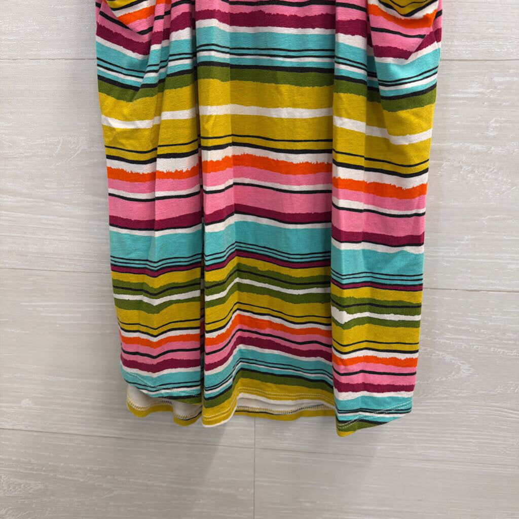 Trina Turk Black/ Multi Striped Tank Top Small