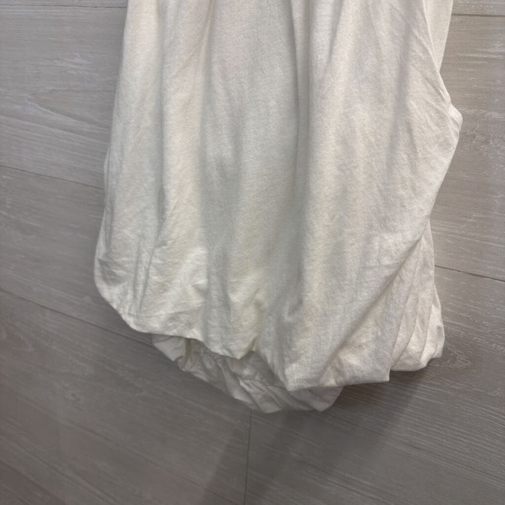 Deletta White/ Beige Rosette Halter Neck Top Small