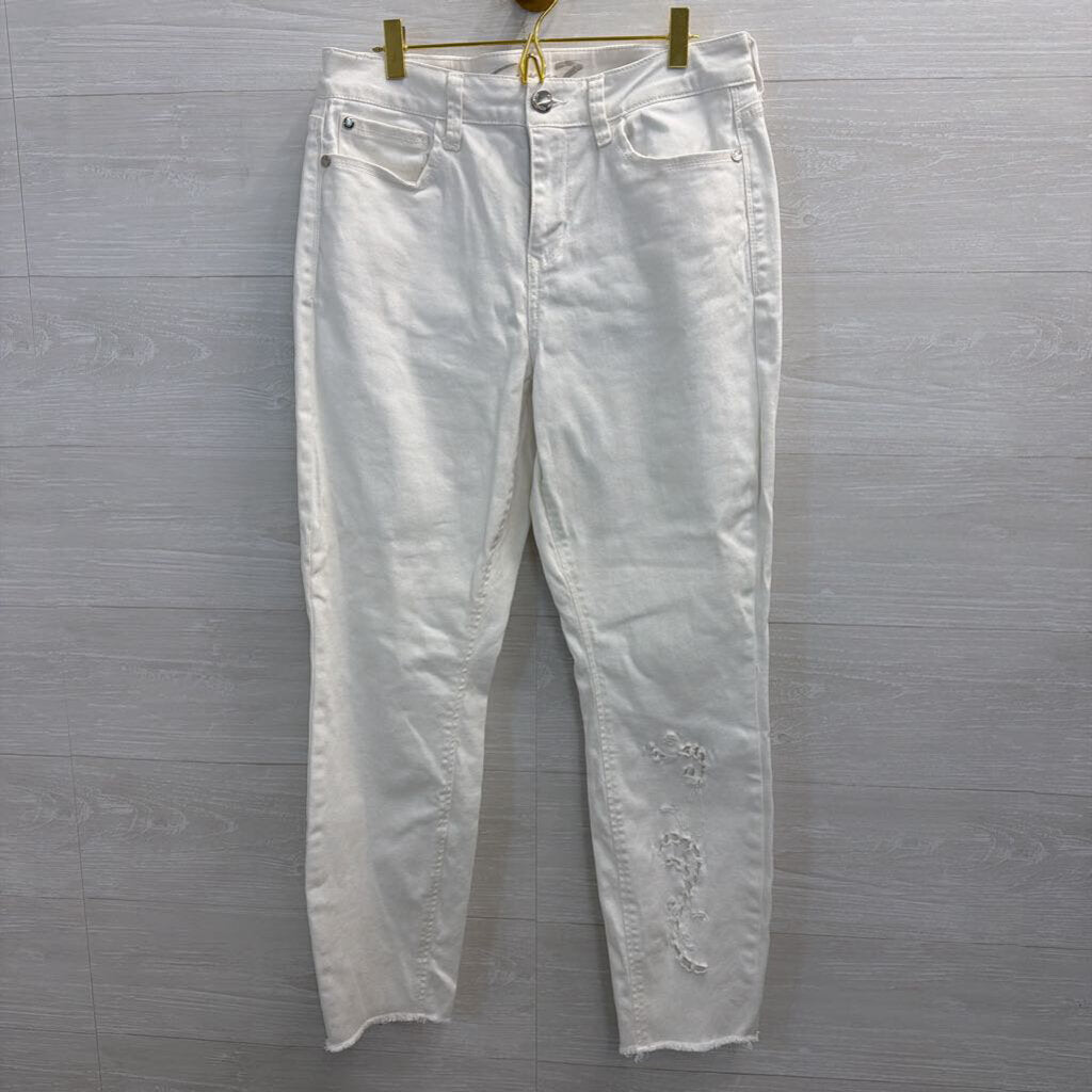 Seven White Denim Straight Leg Jeans 12