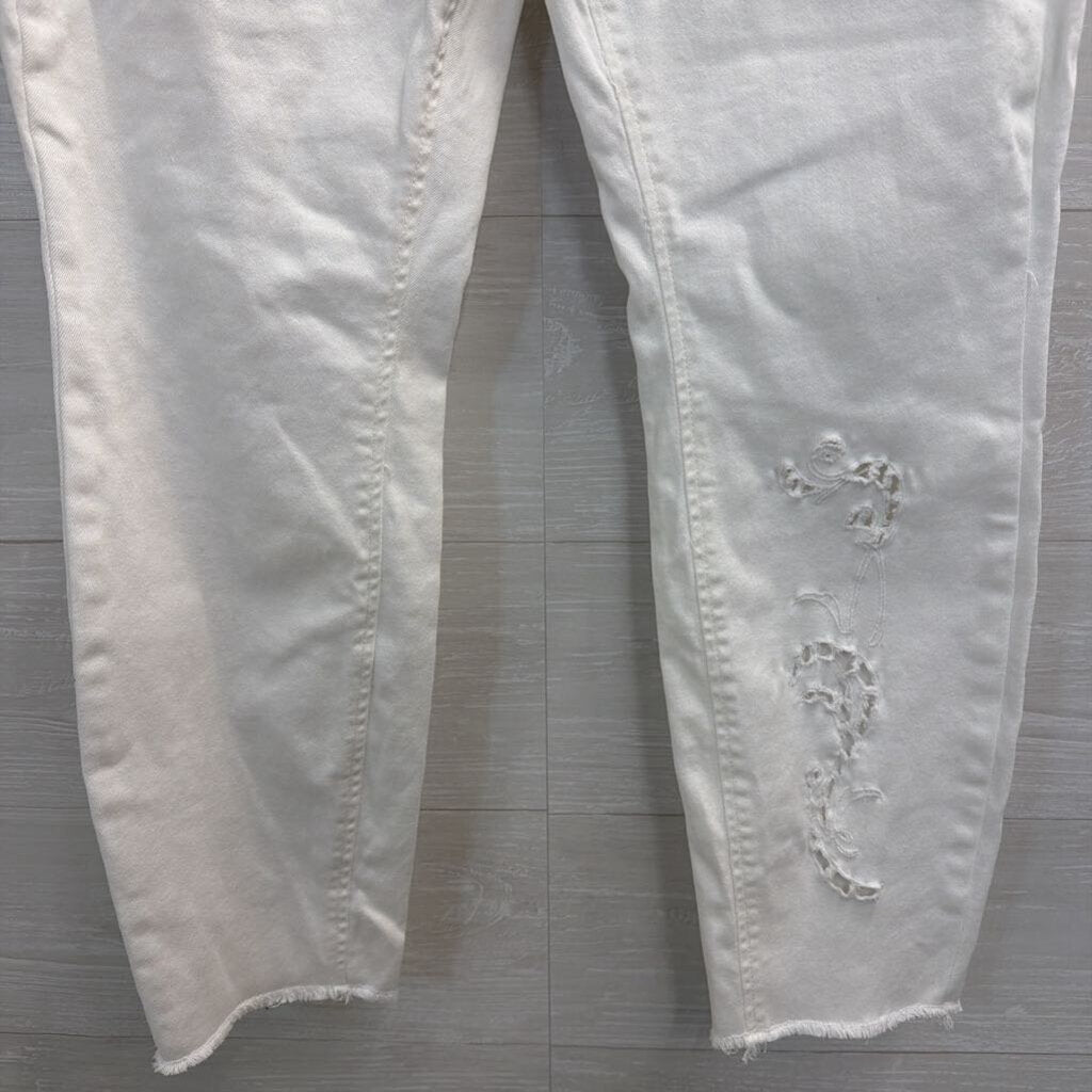 Seven White Denim Straight Leg Jeans 12