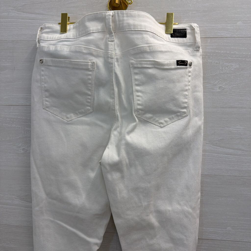Seven White Denim Straight Leg Jeans 12