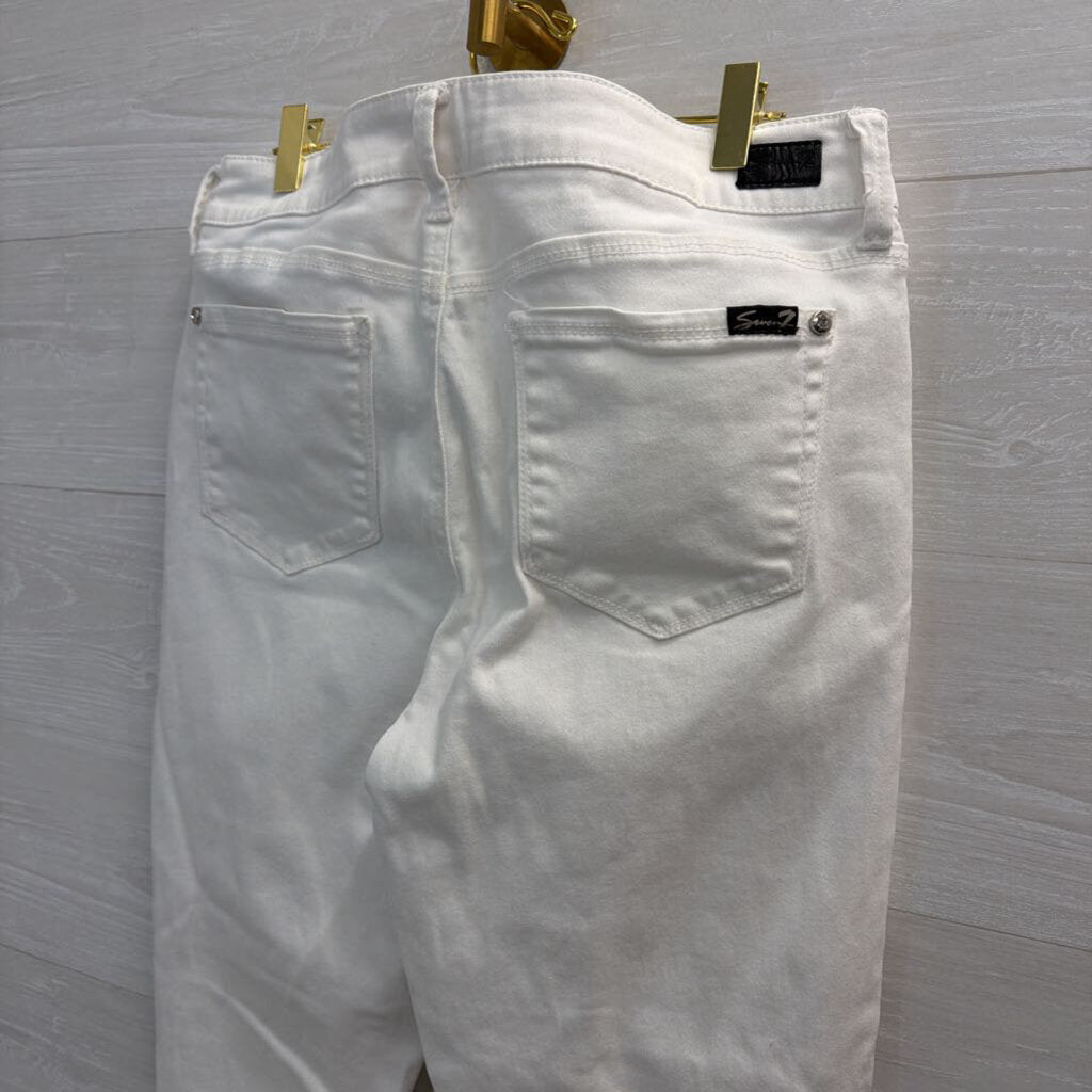 Seven White Denim Straight Leg Jeans 12