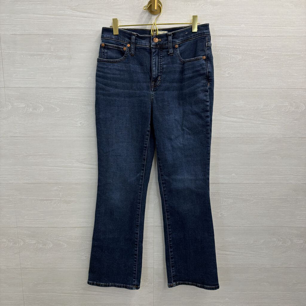 Madewell Dark Wash Mid Rise Kick Out Jeans 27