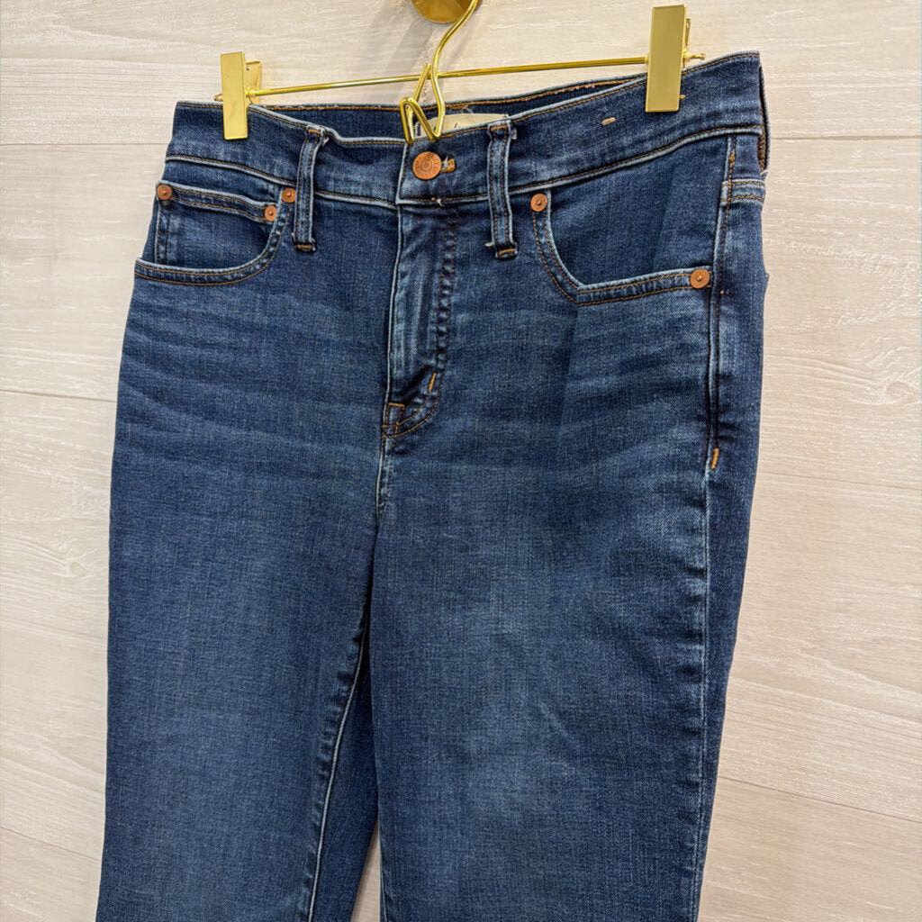 Madewell Dark Wash Mid Rise Kick Out Jeans 27