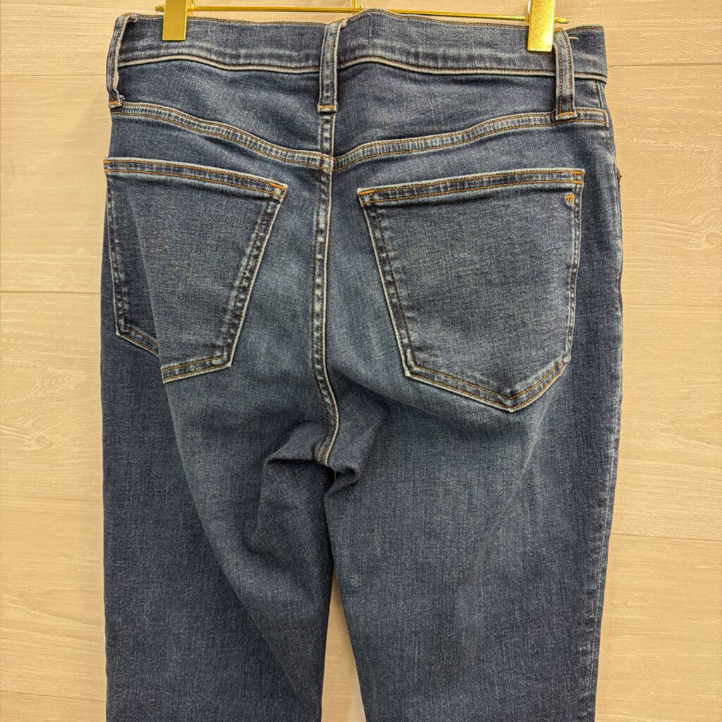 Madewell Dark Wash Mid Rise Kick Out Jeans 27