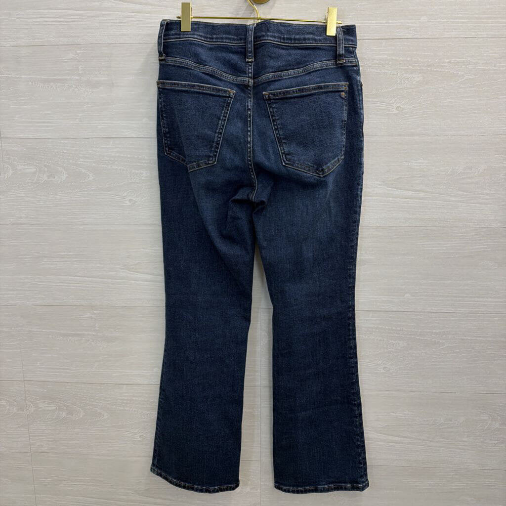 Madewell Dark Wash Mid Rise Kick Out Jeans 27