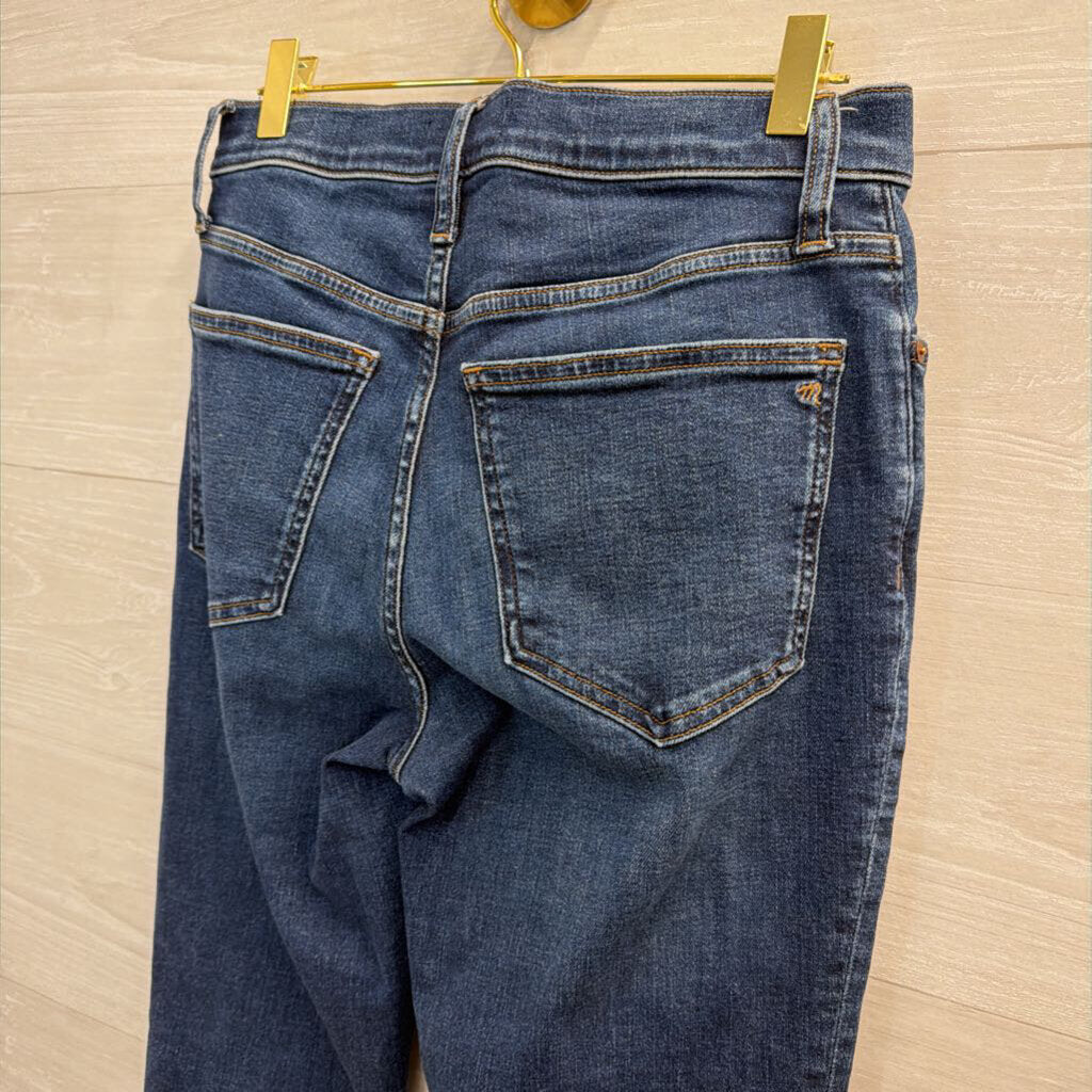 Madewell Dark Wash Mid Rise Kick Out Jeans 27