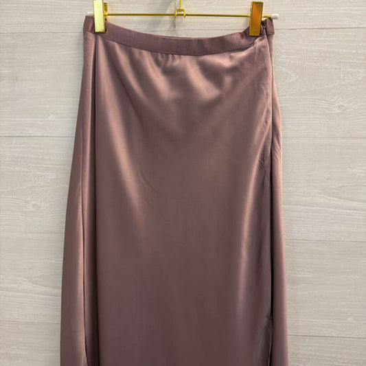 Bishop and Young Purple Silky Midi Skirt Small