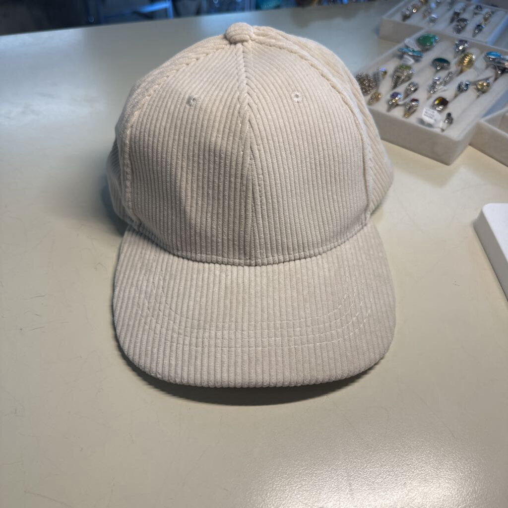 Cream Corduroy Baseball Hat
