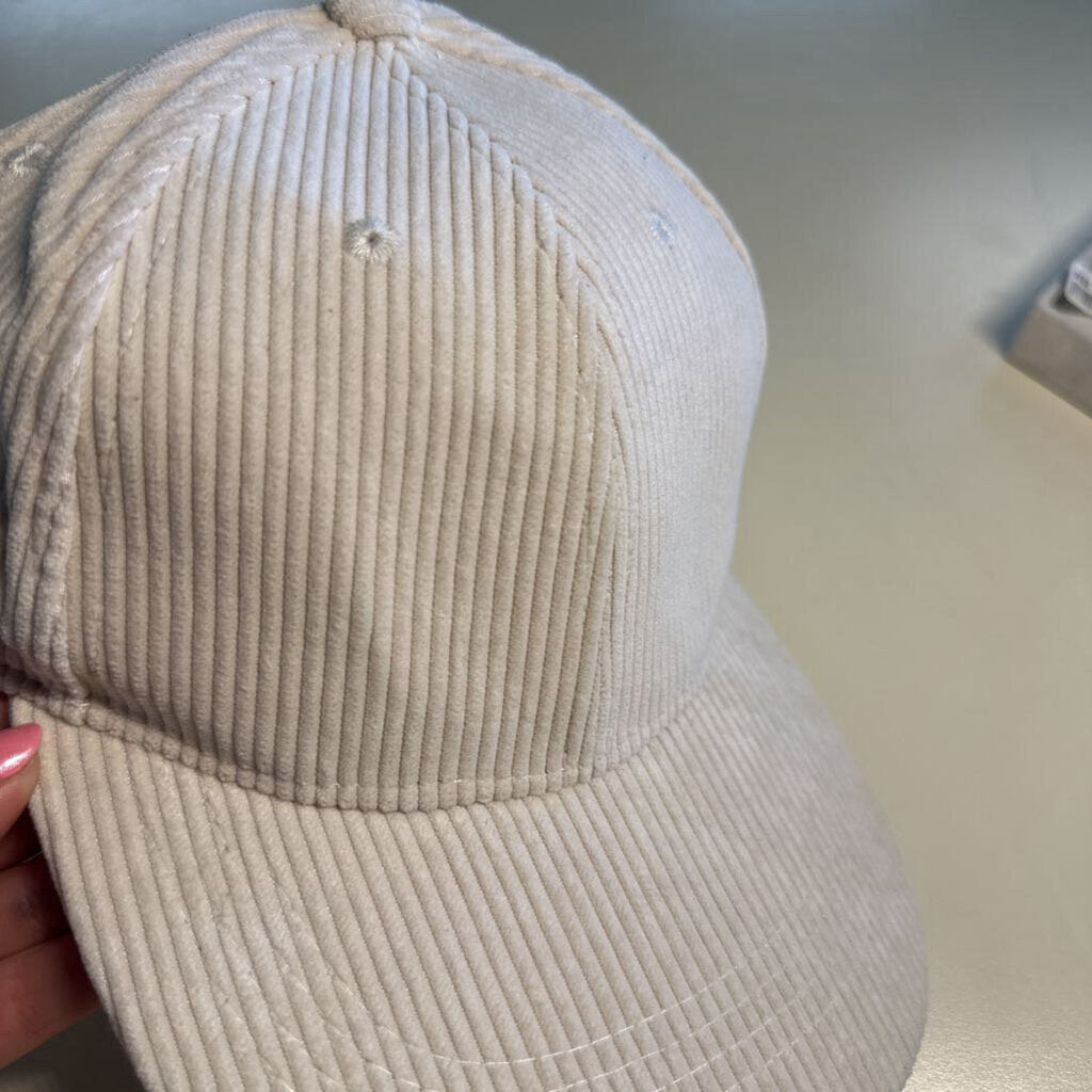 Cream Corduroy Baseball Hat